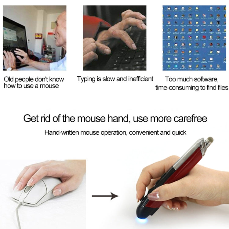 PR-08 Multifunctional Wireless Bluetooth Pen Mouse Capacitive Pen Mouse(Blue)