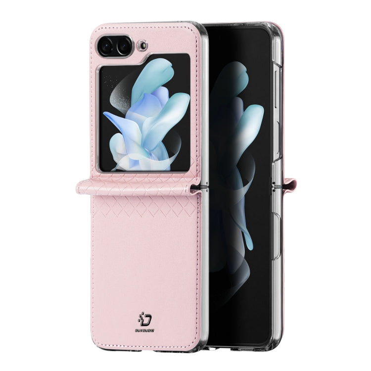 For Samsung Galaxy Z Flip5 5G DUX DUCIS Bril Series PU  TPU Phone Case(Pink)