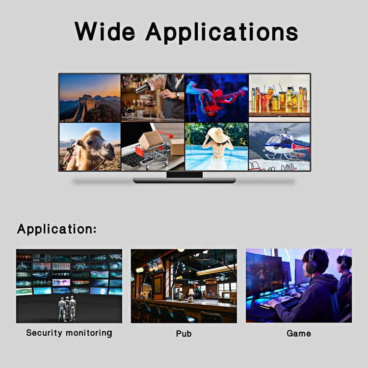 NK-818 HDMI 8x1 Multi-Viewer Supports Seamless Switch 1080P, US Plug, NK-818, US Plug