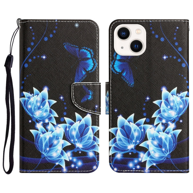 Colored Drawing Leather Phone Case, For iPhone 14 Plus