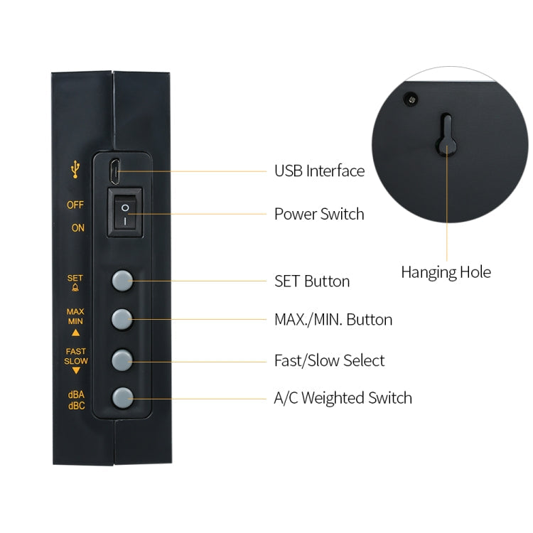 SmartSensor AR884A Smart Wall Mounted Sound Level Meter