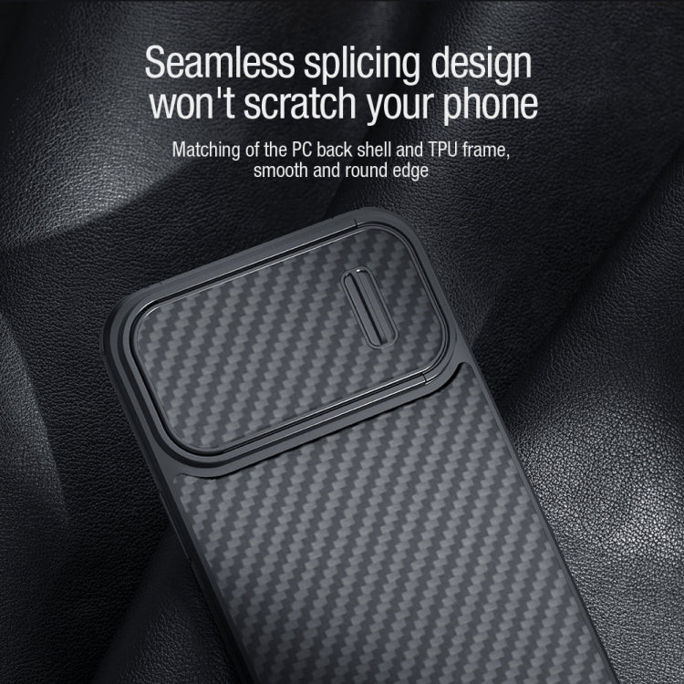 NILLKIN Synthetic Fiber Camshield Phone Case, For iPhone 14 Plus, For iPhone 14 Pro