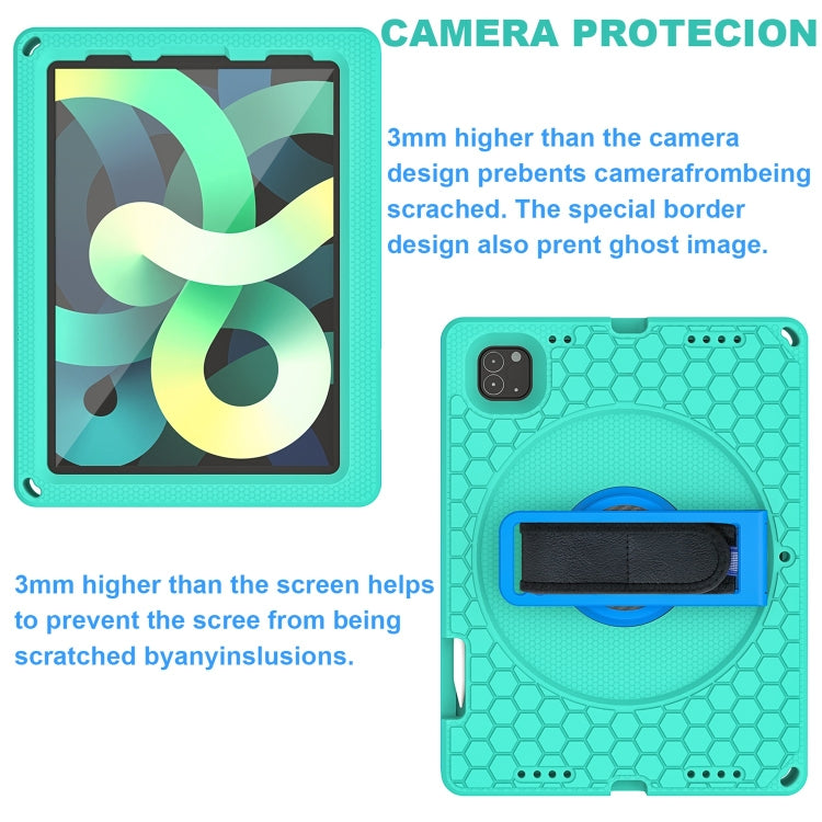 EVA + PC Tablet Case with Shoulder Strap For iPad Pro 11 inch 2020 / 2018 / Air 5 / Air 4(Glacier Green)