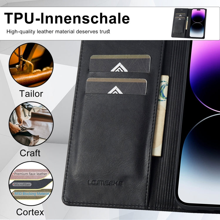 LC.IMEEKE RFID Anti-theft Leather Phone Case, For iPhone 14 Pro, For iPhone 14 Pro Max, For iPhone 12 Pro/12, For iPhone 12 Pro Max, For Samsung Galaxy A53 5G