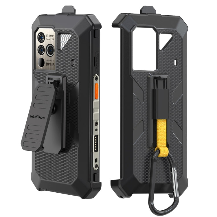 For Ulefone Power Armor 18 Ultra / 18T / 18T Ultra Ulefone Back Clip Phone Case with Carabiner (Black)