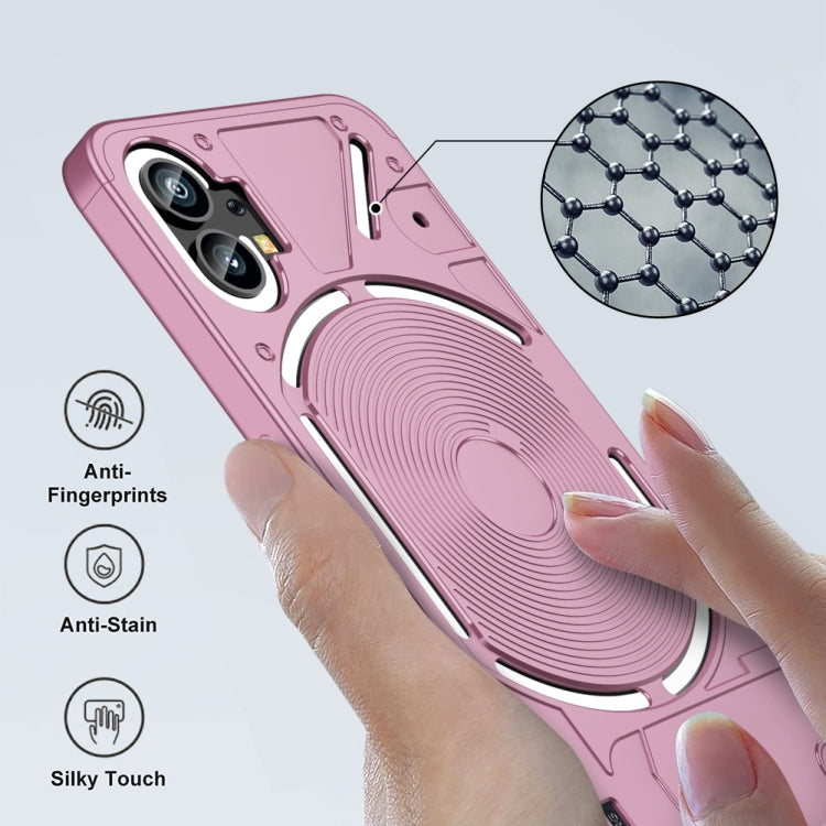 For Nothing Phone 1 GKK Three Stage Splicing Full Coverage PC Phone Case(Rose Gold)