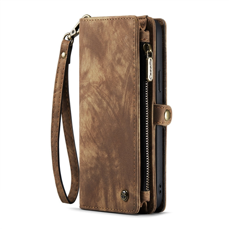 For iPhone 14 CaseMe 008 Detachable Multifunctional Leather Phone Case(Brown)