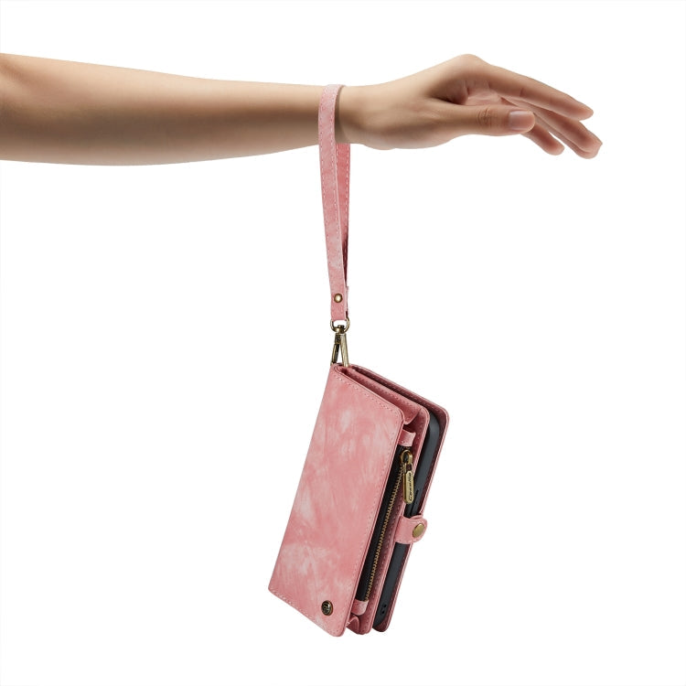 For iPhone 14 Pro CaseMe 008 Detachable Multifunctional Leather Phone Case(Pink)