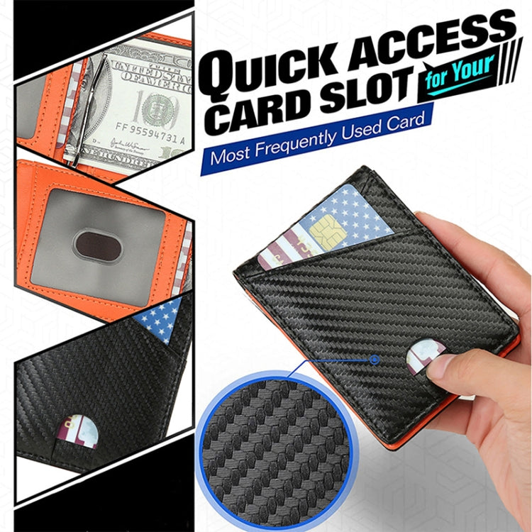 W2108A1 RFID Carbon fiber Business Wallet For Men(Black)