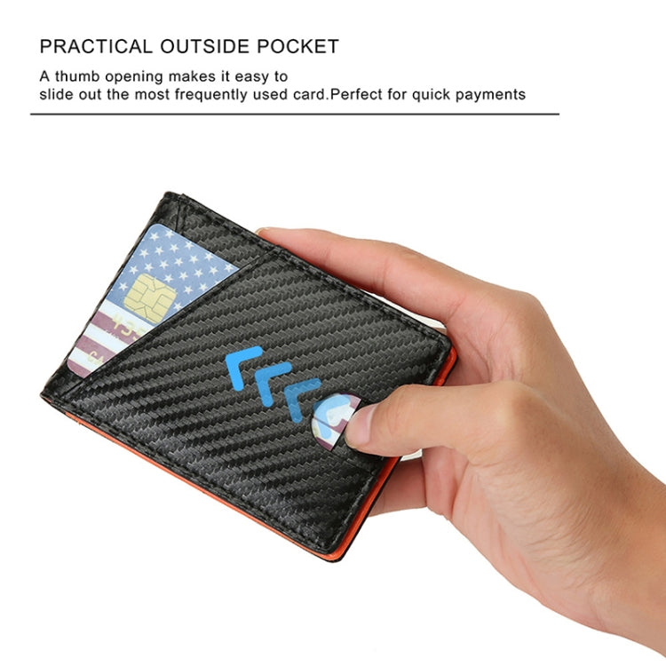 W2108A1 RFID Carbon fiber Business Wallet For Men(Black)