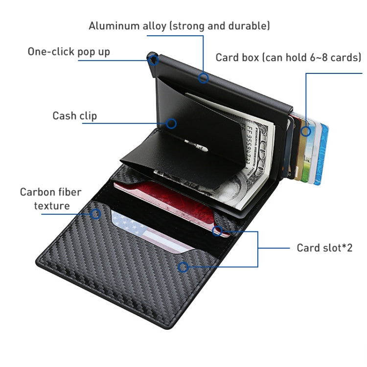 C1804H1 RFID Carbon Fiber Wallet For Men(Bronzed Carbon Fiber)