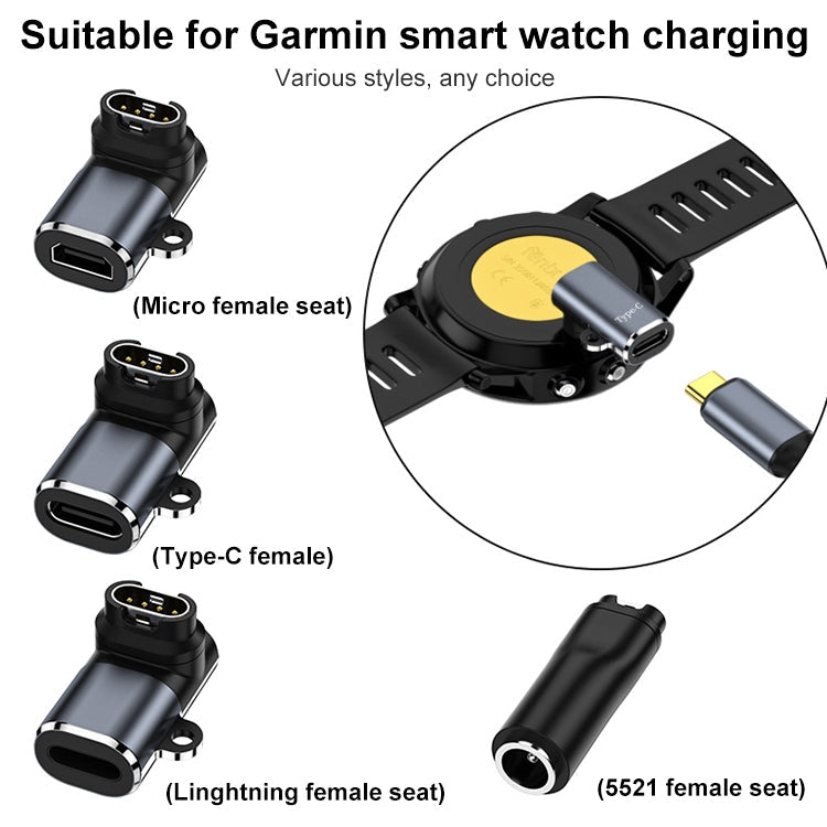 For Garmin Watch Charging Adapter, Interface:Type-C 90 Elbow