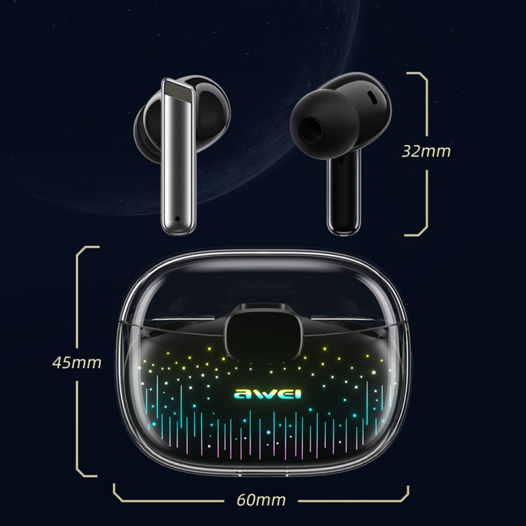 awei T52 Pro True Wireles Gaming Bluetooth Earbuds, T52 Pro(Glass Pattern), T52 Pro(Starry Pattern)