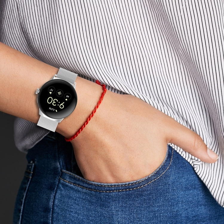 For Google Pixel Watch Milanese Stainless Steel Metal Watch Band (Colour)