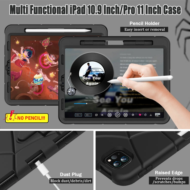For iPad Pro 11 2018/2020/2021 / Air5 10.9 2022 / Air4 10.9 2020 Shockproof Protective Tablet Case(Black)