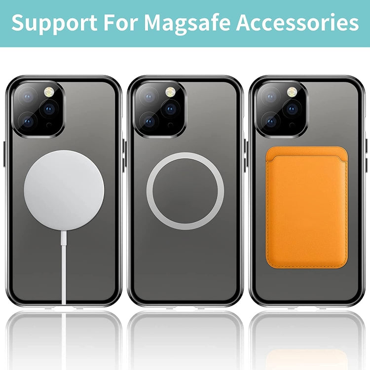 For iPhone 12 Pro 360 Full Body Magnetic Frosted Magsafe Phone Case(Black)