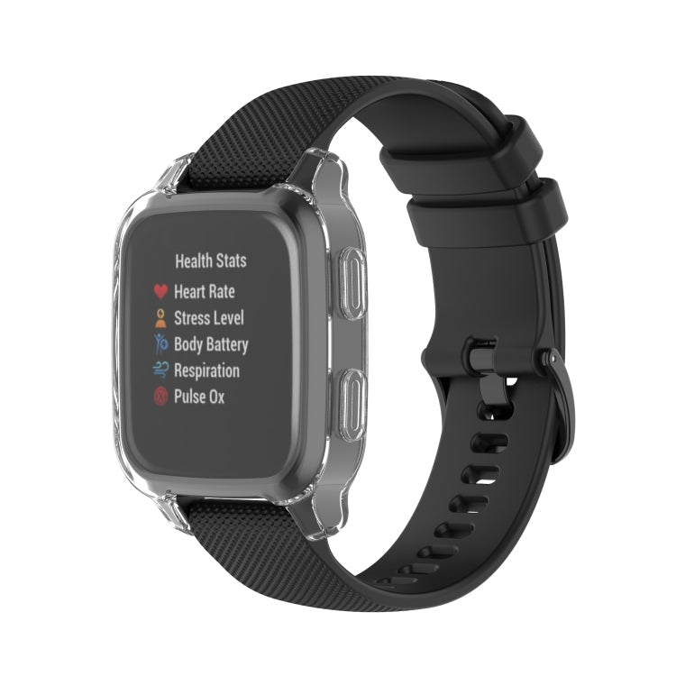For Garmin Venu Sq 2 Full Coverage TPU Electroplating Watch Case(Transparent)