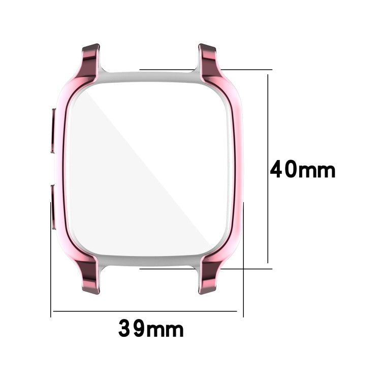 For Garmin Venu Sq 2 Full Coverage TPU Electroplating Watch Case(Transparent)