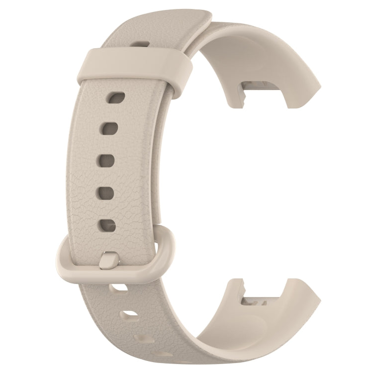 For Xiaomi MI Watch Lite / Redmi Watch Litchi Texture Leather Watch Band(Ivory White)