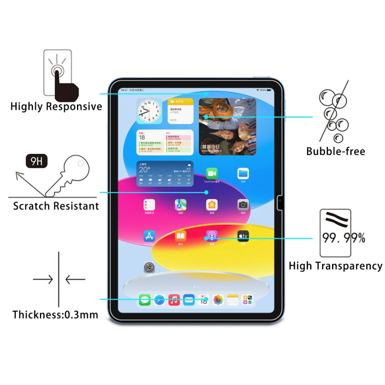 For iPad 2026 / 2025 / 2022 25pcs 0.26mm 9H 2.5D Explosion-proof Tempered Glass Film, For iPad 2026 / 2025 / 2022