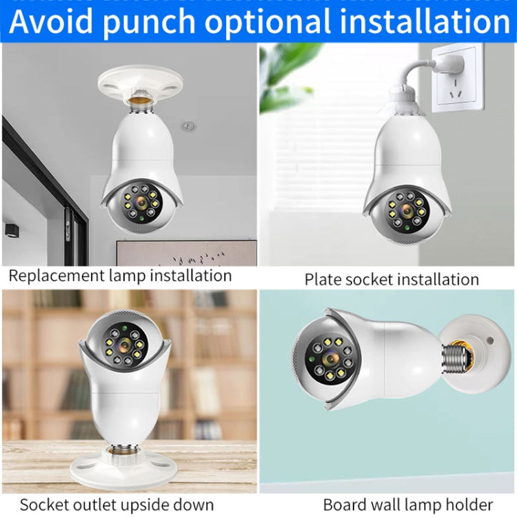 DP31 2.0MP HD Light Bulb WiFi Surveillance Camera, Support Motion Detection, , Dual Light Source(White)