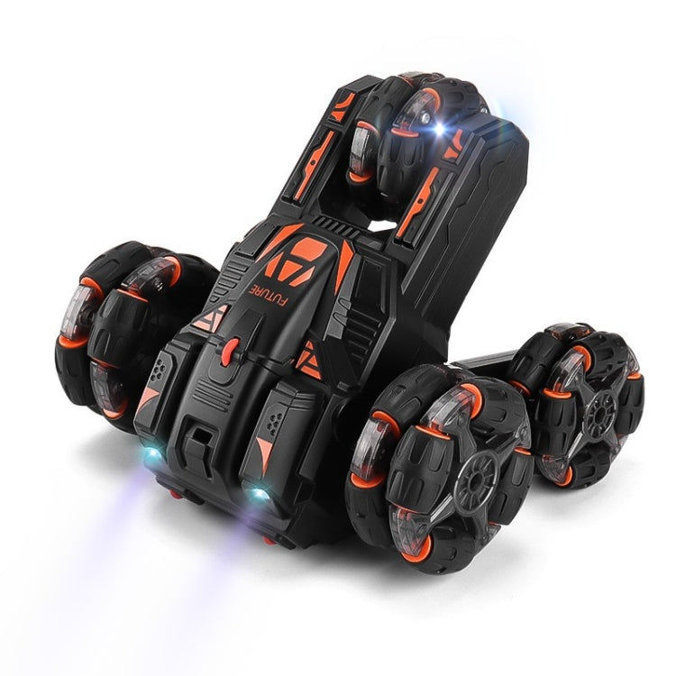 JJR/C JC05 Five Wheel Colorful Light Swing Arm Stunt Drift Car, Specification:Dual Control(Black)