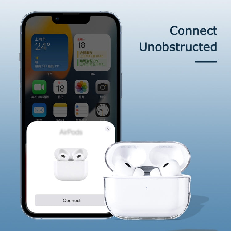 For AirPods Pro 2 Earphone Transparent PC Protective Case, For AirPods Pro 2