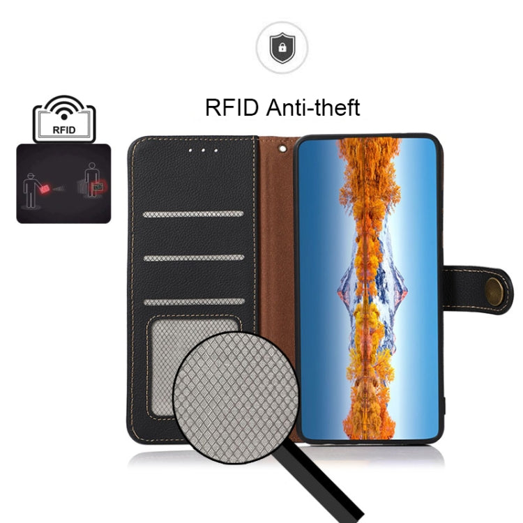 KHAZNEH Custer Genuine Leather RFID Phone Case, For Nokia G60 5G, For Samsung Galaxy S23+ 5G, For Samsung Galaxy S23 5G, For Samsung Galaxy S23 Ultra 5G