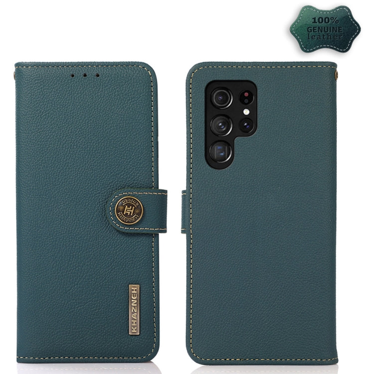 KHAZNEH Custer Genuine Leather RFID Phone Case, For Nokia G60 5G, For Samsung Galaxy S23+ 5G, For Samsung Galaxy S23 5G, For Samsung Galaxy S23 Ultra 5G