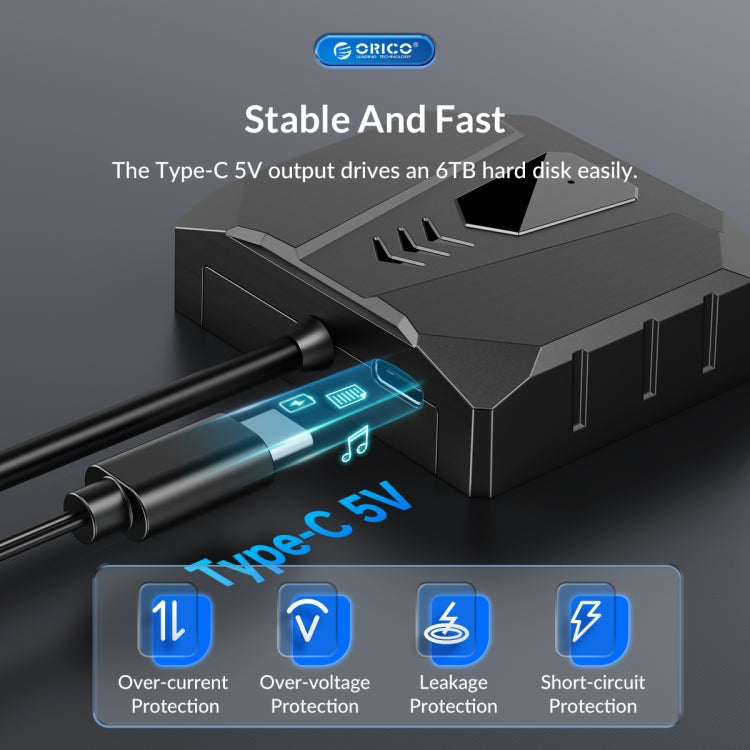 ORICO UTS2 USB 2.0 2.5-inch SATA HDD Adapter, Cable Length:0.3m