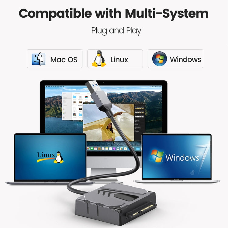ORICO UTS2 USB 2.0 2.5-inch SATA HDD Adapter, Cable Length:0.3m