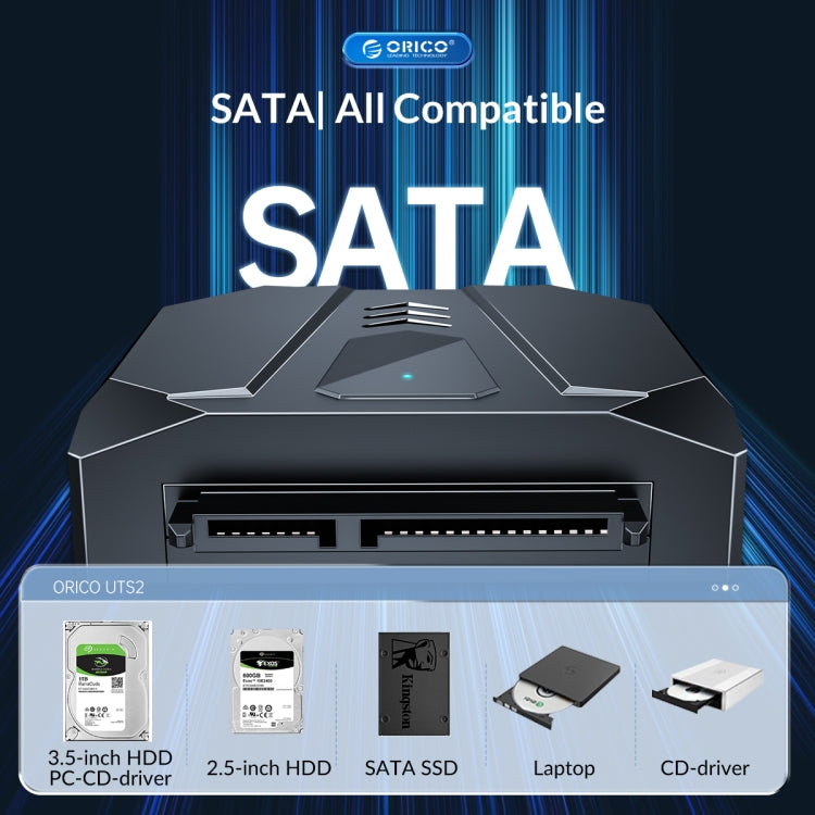 ORICO UTS2 USB 2.0 2.5-inch SATA HDD Adapter, Cable Length:0.3m
