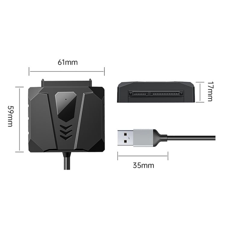 ORICO UTS2 USB 2.0 2.5-inch SATA HDD Adapter, Cable Length:0.3m
