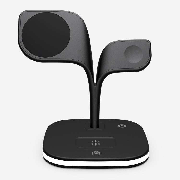YM-UD22 15W 5 in 1 Magnetic Wireless Charger with Stand Function(Black)