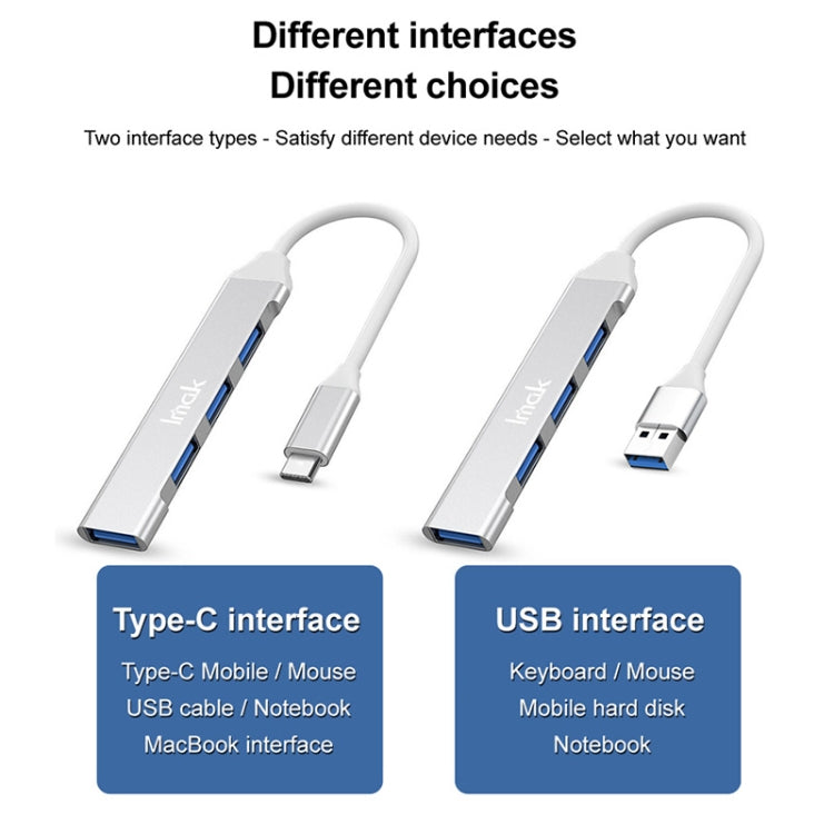 imak 4 in 1 Multifunctional Docking Station HUB, Interface:USB-C / Type-C(Grey)