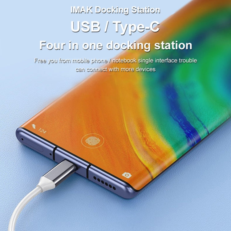 imak 4 in 1 Multifunctional Docking Station HUB, Interface:USB-C / Type-C(Grey)