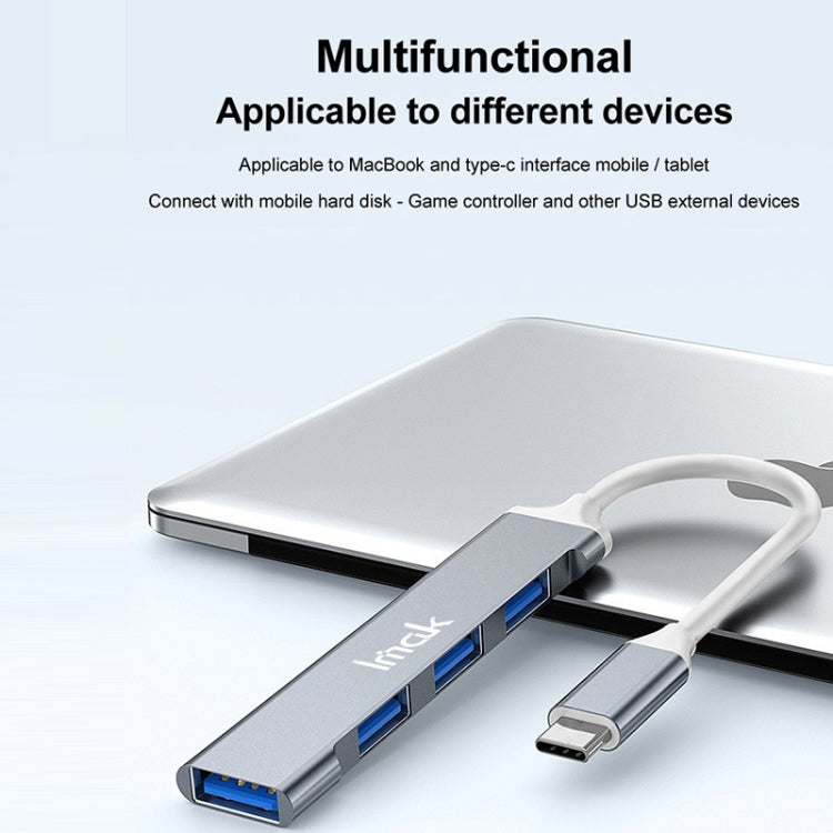 imak 4 in 1 Multifunctional Docking Station HUB, Interface:USB-C / Type-C(Grey)
