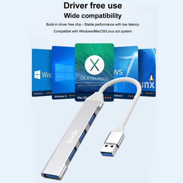 imak 4 in 1 Multifunctional Docking Station HUB, Interface:USB-C / Type-C(Grey)