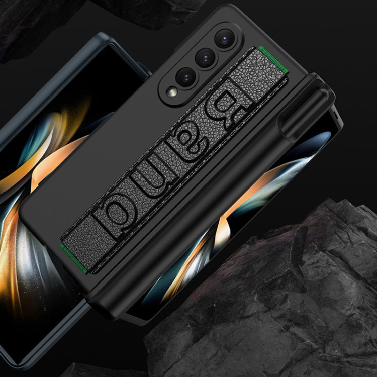 GKK Integrated Magnetic Folding Hinge Phone Case with Wrist Strap & Pen Holder, For Samsung Galaxy Z Fold4