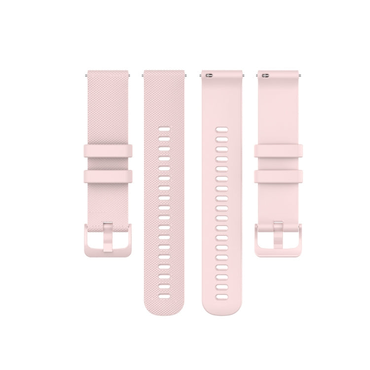 For Polar Ignite 20mm Small Plaid Texture Silicone Wrist Strap Watchband(Rose Pink)