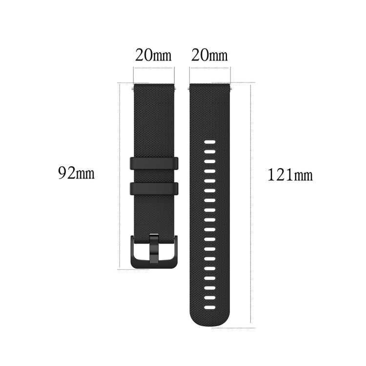 For Polar Ignite 20mm Small Plaid Texture Silicone Wrist Strap Watchband(Rose Pink)