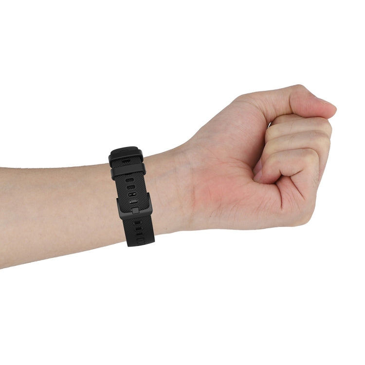 For Polar Ignite 20mm Small Plaid Texture Silicone Wrist Strap Watchband(Rose Pink)