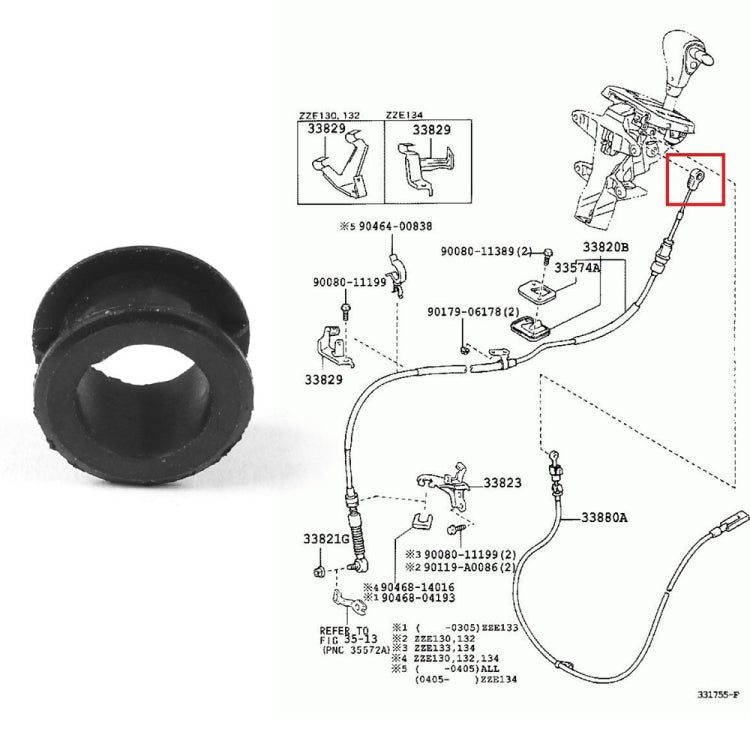 For Toyota Corolla 2003-2008 Car Automatic Transmission Gear Shifting Cable End Connector Bushing, For Toyota Corolla 2003-2008