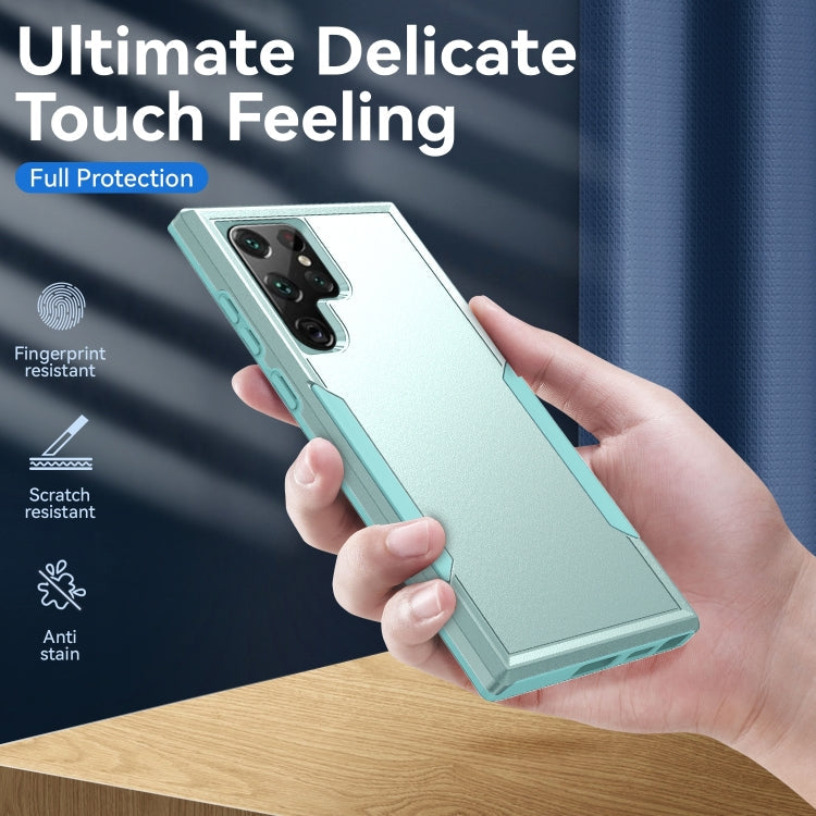 For Samsung Galaxy S23 Ultra 5G Pioneer Armor PC + TPU Phone Case(Green)