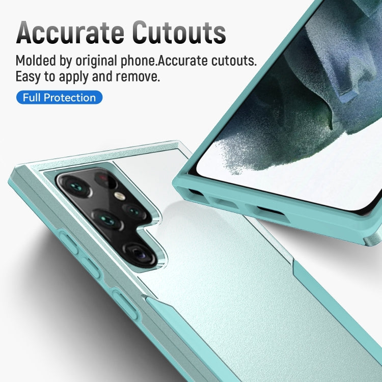 For Samsung Galaxy S23 Ultra 5G Pioneer Armor PC + TPU Phone Case(Green)