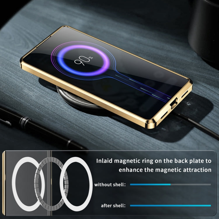 For Google Pixel 7a MagSafe Magnetic Frosted Metal Phone Case(Gold)