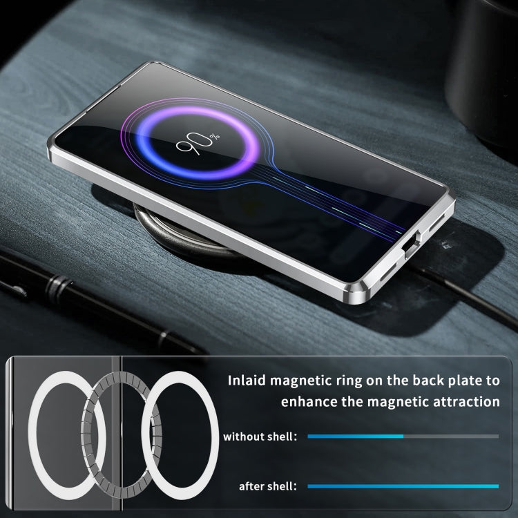 For Google Pixel 7a MagSafe Magnetic Frosted Metal Phone Case(Silver)