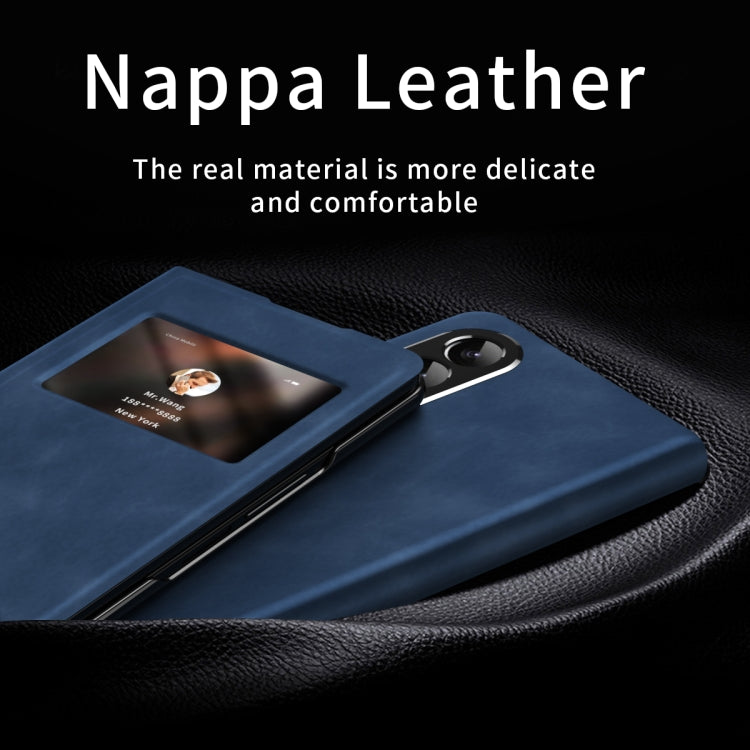 Mature Window View Flip Leather Phone Case, For Samsung Galaxy Z Fold4, For Samsung Galaxy Z Fold3 5G