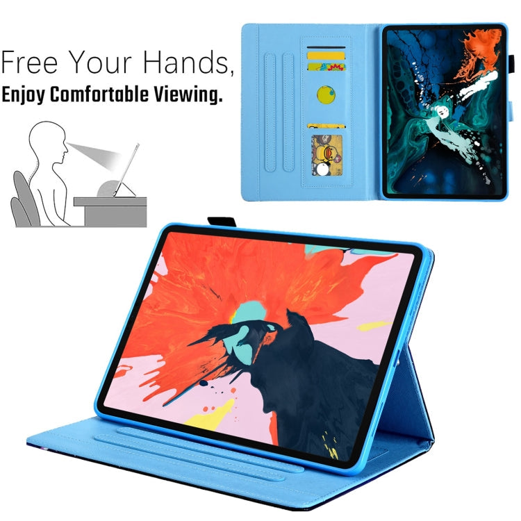 For iPad 10th Gen 10.9 2022 Colored Drawing Leather Smart Tablet Case(Gold Butterfly)