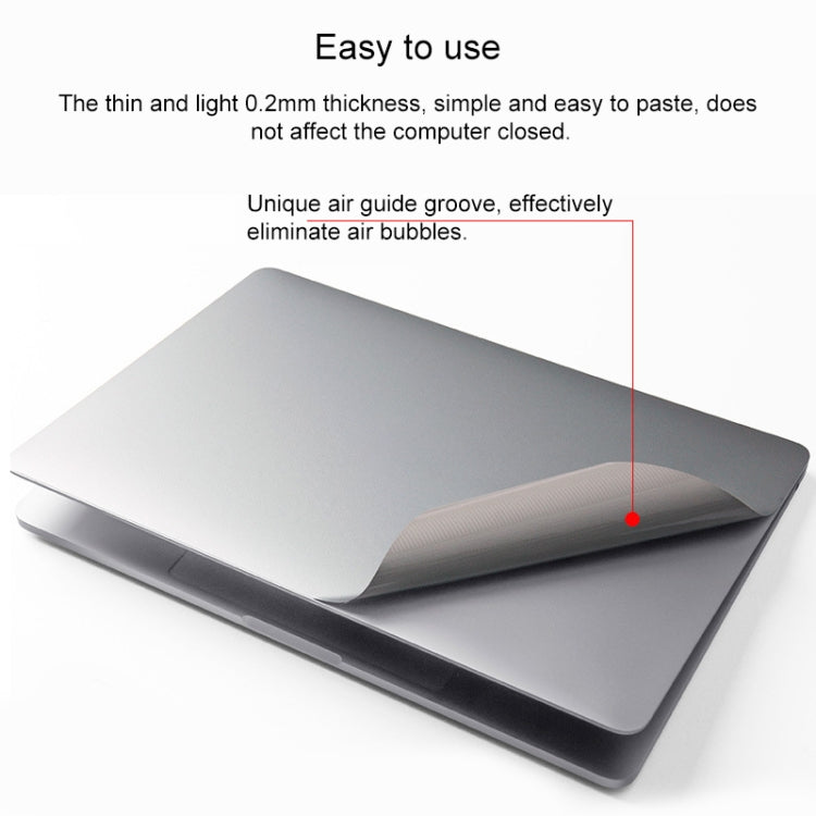 4 in 1 Upper Cover Film + Bottom Cover Film + Full-support Film + Touchpad Film Laptop Body Protective Film Sticker, For Retina 12 inch A1534, For Pro 13.3 inch A2159, For Air 13.3 inch A1466, For Pro Retina 13.3 inch A1425, For Pro 15.4 inch A1707    ...